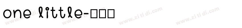 one little字体转换